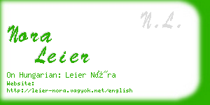 nora leier business card